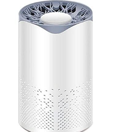 UV Light Ultraviolet Air Purifier 5-layer Cleaner with Activated Carbon USB Charging Port Design Powered Operated Portable for Home Living Room Dining Room Bedroom Library Office 5V 5W White