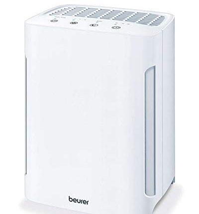 Beurer LR210 Air Purifier for Home | 3-Layer HEPA Filter System, 3 Fan Settings | for Germ-Free Ambient Air Without Odors & Dust, Air Filter for Allergies & Pets | Air Cleaner with Sleep Mode & Timer