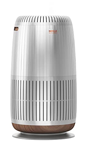 Havells Studio Meditate AP 400 Air purifier with SpaceTech Air Purification Technology with TiO2 module & Integrated H14 HEPA filter (Silver Satin)