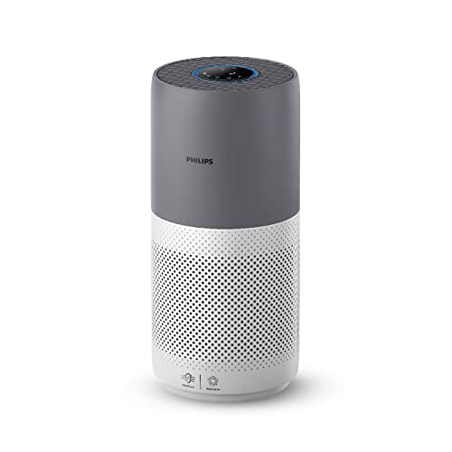 PHILIPS High Efficiency Air Purifier AC2936/63, Wi-Fi enabled, removes 99.9% airborne pollutants, numerical PM2.5 display, smart filter status, True HEPA filter, ideal for master bedroom,Pink & White,Medium