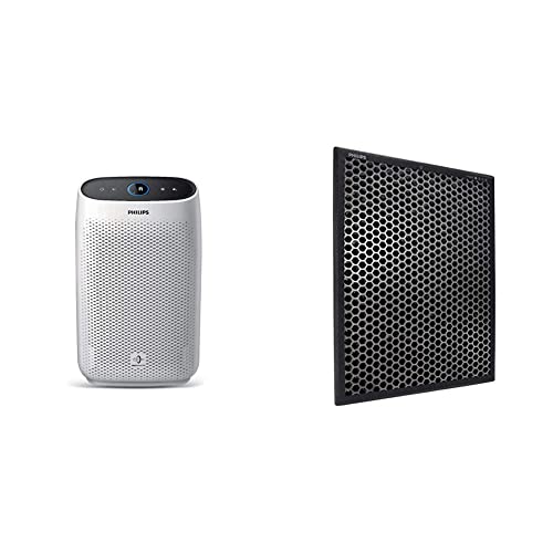 Philips AC1215/20 Air Purifier, removes 99.97% Airborne pollutants with 4-Stage Filtration with FY1413 1000 Series Activated Carbon Filter, Multicolor Combo
