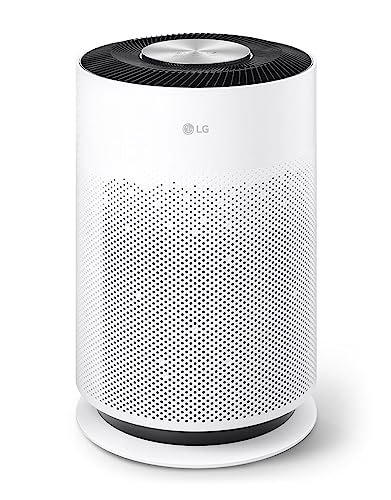 LG PuriCare 360˚ Air Purifier Hit, Multi-filtration System, Compact in Size, PM 1.0 Sensor & Indicator, Wi-Fi Enabled, H13 Filter (AS60GHWG0, White)
