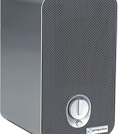 GermGuardian AC4100 3-in-1 HEPA Air Purifier System with UV Sanitizer and Odor Reduction, 11-Inch Table Top Tower