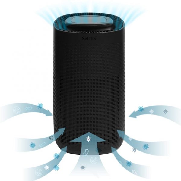 Sans HEPA 13 Air Purifier - Black - 1560ft² Ultra-Quiet Home Air Purifier, Pre-Filter, Activated Carbon, UV-C Light, Protect from Odors, Smoke, Pollutants, Allergens, Dust, Dander, Harmful Chemicals