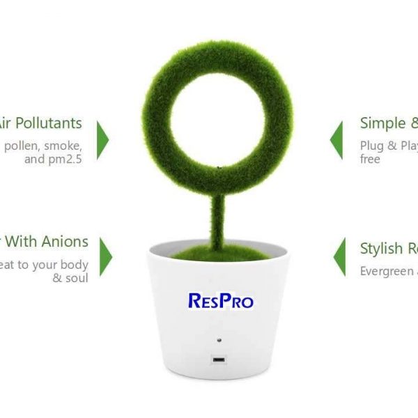 Respro PO359 Portable Desktop USB Plant Air Purifier
