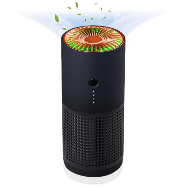 Car Air Purifiers HEPA Filter 3 Wind Speed 360°Air Circulation Purifier Remove 99.97% Dust Smoke Odors Pollen Pet Dander for Home, Office, Bedrooms for Smokers, Allergies, Pet Owners (Black)