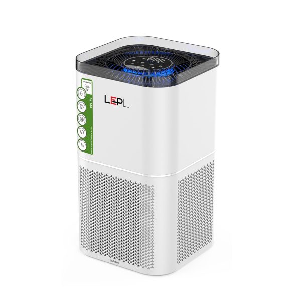 LEPL LAP1001 Air Purifier for Home,Anti-Bacterial,Pre-filter+HEPA H13+3in1 Carbon Filter,removes 99.99% Pollutants,MicroAllergens,5 Stage Filtration,UV LED, WIFI,Covers upto 323sq.ft, 1 Year Warranty
