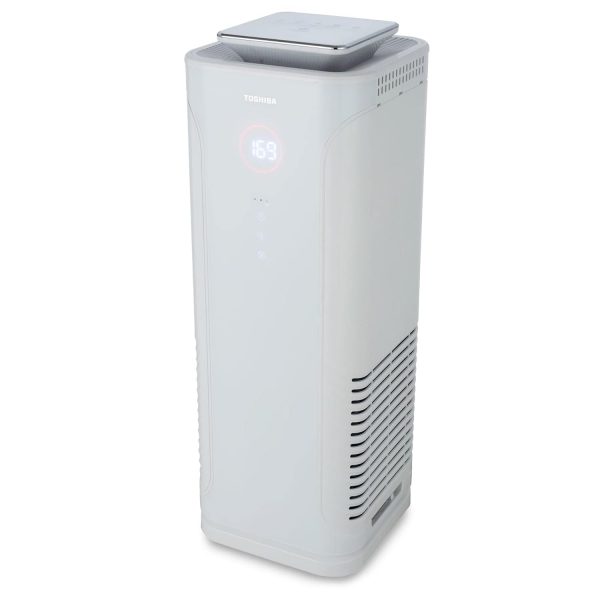 Toshiba HEPA Air Purifier 2119 Sqft Heavy Duty Large Room Air Purifier Hall Office Air Purifier (White) | Air Purifier with 360° Aerodynamic Filter | 500 m3/h Clean Air Delivery Rate| Coverage Area 2119 Sq ft | Trishield HEPA Technology | 99.9% Bacterial Elimination Rate | Air Purity Display | (CAF-W83XIN)