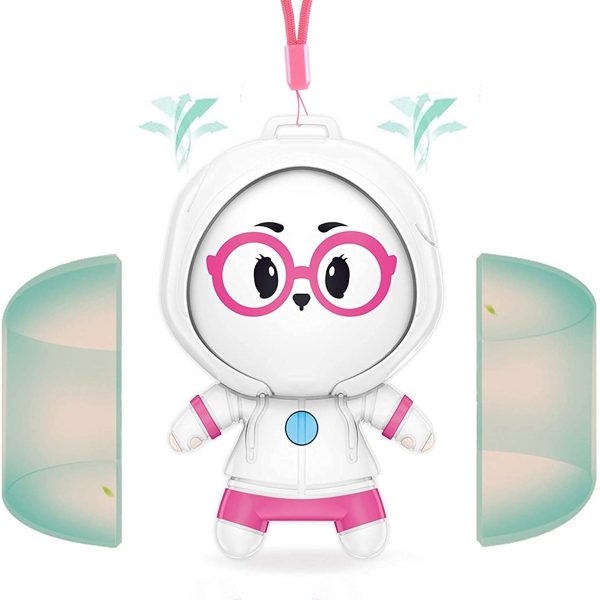 Air Purifier, Personal Air Purifier,Wearable Air Purifier Necklace, Cartoon Travel Mini Portable Purifier Necklace, for Kids Adults for Eliminates Smoke Smell, Odors, Dust, Polle (Pink)