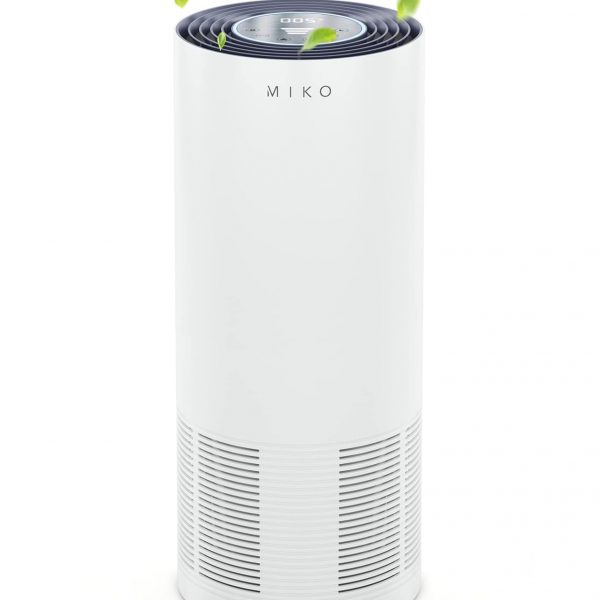 Miko Home Air Purifier H13 True HEPA Medical Grade Removes 99.97% of Particles For Asthma, Viruses, Bacterial, and Allergies Covers 1600 Sqft with PM2.5 Air Quality Indicator, Sleep Mode, XL For Large Room
