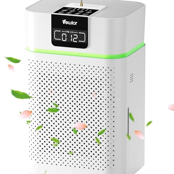 Air Purifier, Air Cleaner For Large Room Bedroom Up To 1100 sq. ft, H13 True HEPA Air Filter For Pets Smoke Pollen Odor, Home Air Purifiers With Air Quality Monitoring, Auto, Light, Child Lock, Timer