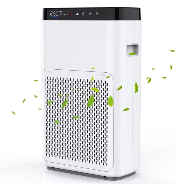 RoboTouch Air Purifier for Home, 5 Stages Filtration, Covers 260 sq.ft, High Efficiency Pre-Filter, H13 HEPA Filter, Activated Carbon Filter, Removes 99.97% Pollutants & Micro Allergens - Air touch V2