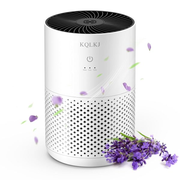 KQLKJ Air Purifiers for Bedroom Home, 20dB HEPA 13 Air Purifier With Aromatherapy for Better Sleep, Air Cleaner Filter 99.99% Smoke, Allergies, Pet Dander, Odor, Dust, Office, Desktop, Portable, KQ-31