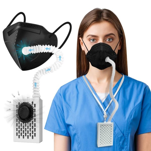 Bwinmak Electric Wearable Air Purifier Maskes With HEPA Filter,for Dust Work,Painting, Machine Polishing, Welding Other Work Protection,Air Supply Breathe easily