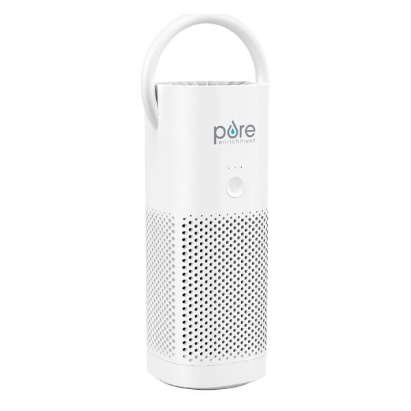 Pure Enrichment PureZone Mini Portable Air Purifier - True HEPA Filter Cleans Air, Helps Alleviate Allergies, Eliminates Smoke & More — Ideal for Traveling, Home, and Office Use (White)