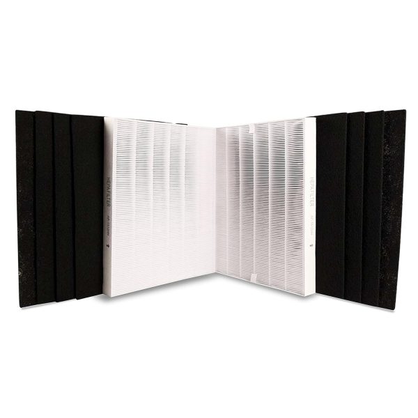 TROO® Air Purifier Filter Set (HEPA + CARBON) Compatible with Coawy Air Purifier AP-1512-HH Air Purifier (2 HEPA + 8 Carbon filters) Long filter Life, Traps 99.99% Virus & PM 0.1 Particles