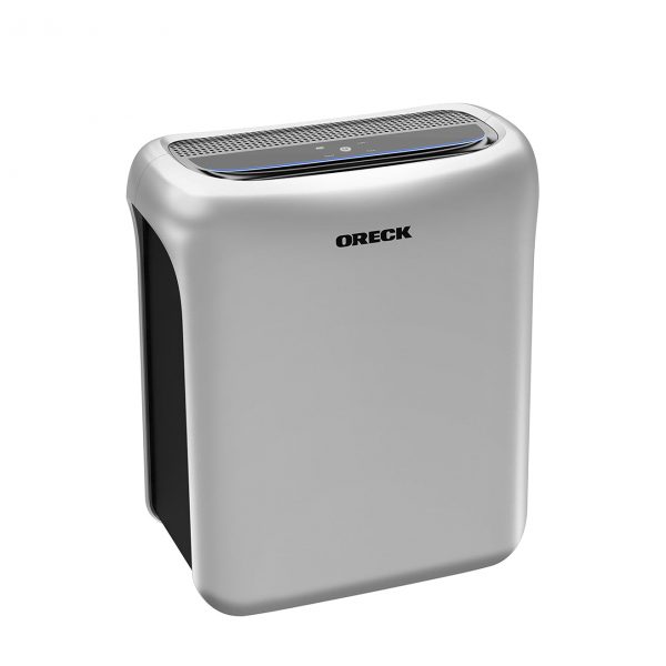 Oreck Response Air Purifier, HEPA and Carbon Filtration for Home, Quiet, Medium, Silver