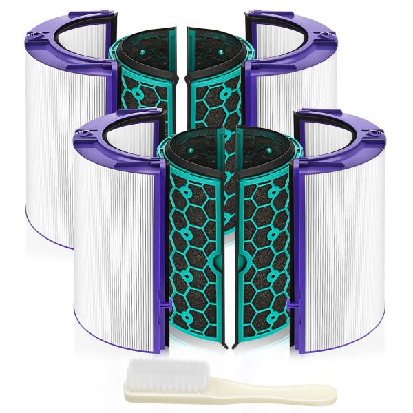 isinlive 2 Pack Hepa Filter Replacement for Dyson HP04 TP04 DP04 Air Purifier Sealed Two Stage 360° Filter System Pure Cool Purifier Fan HEPA Filter & Activated Carbon Filter